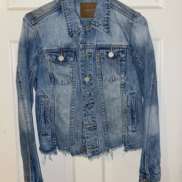 Blank NYC Distressed Denim Jacket - Picture 1 of 5